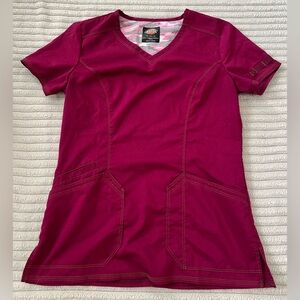 Dickies Maroon Scrub Top